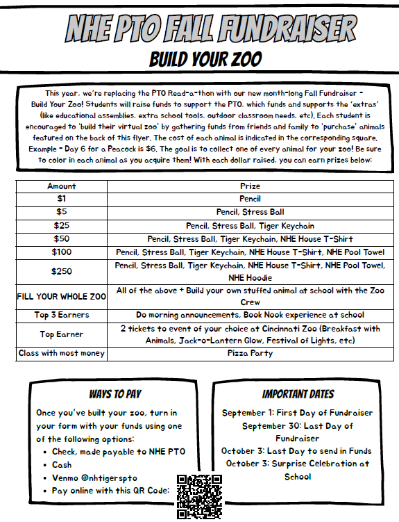 NHE PTO Fall fundraiser form