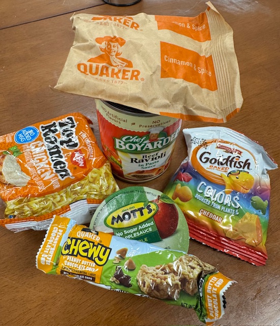 food in food bags