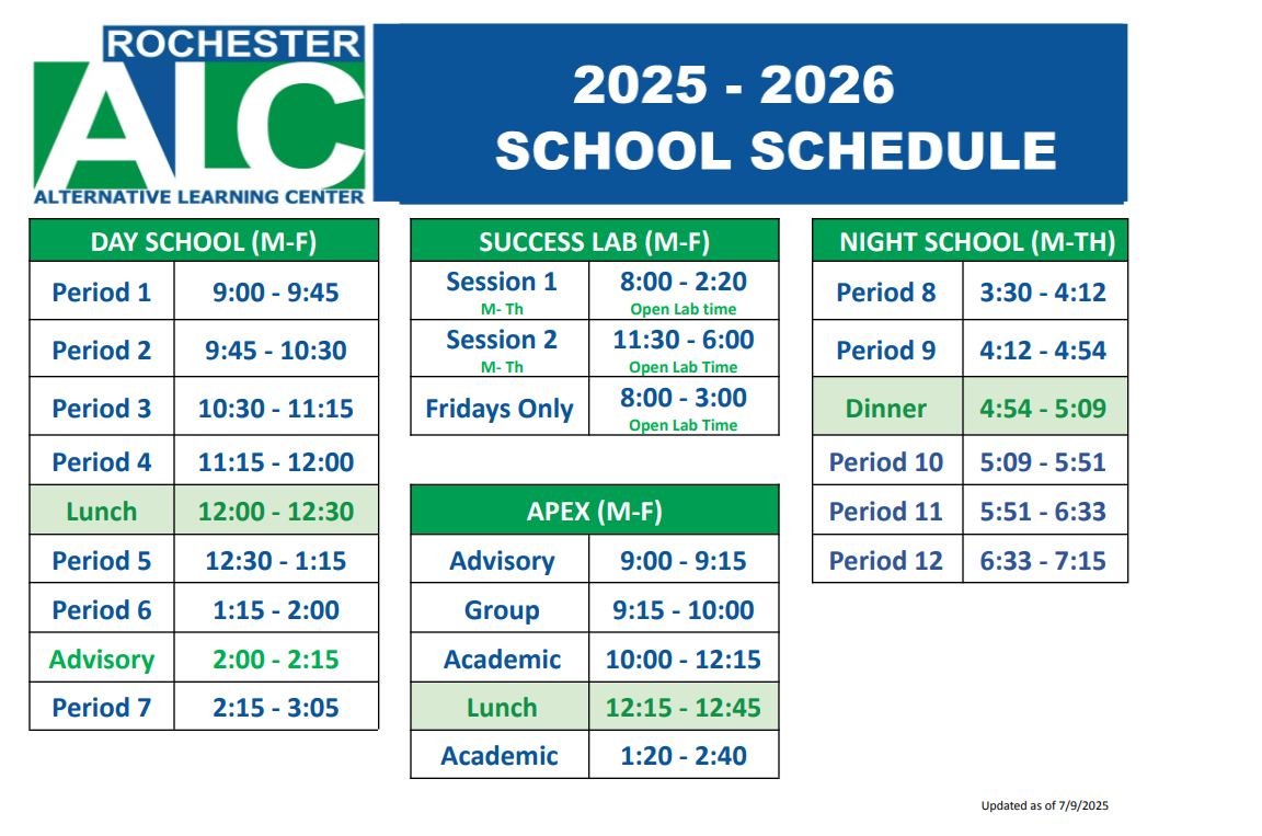 school calendar