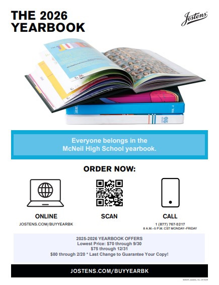McNeil Yearbook Ordering Information Flyer