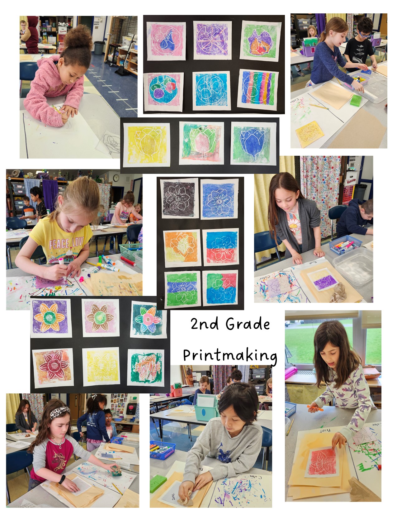 Second Grade Printmaking