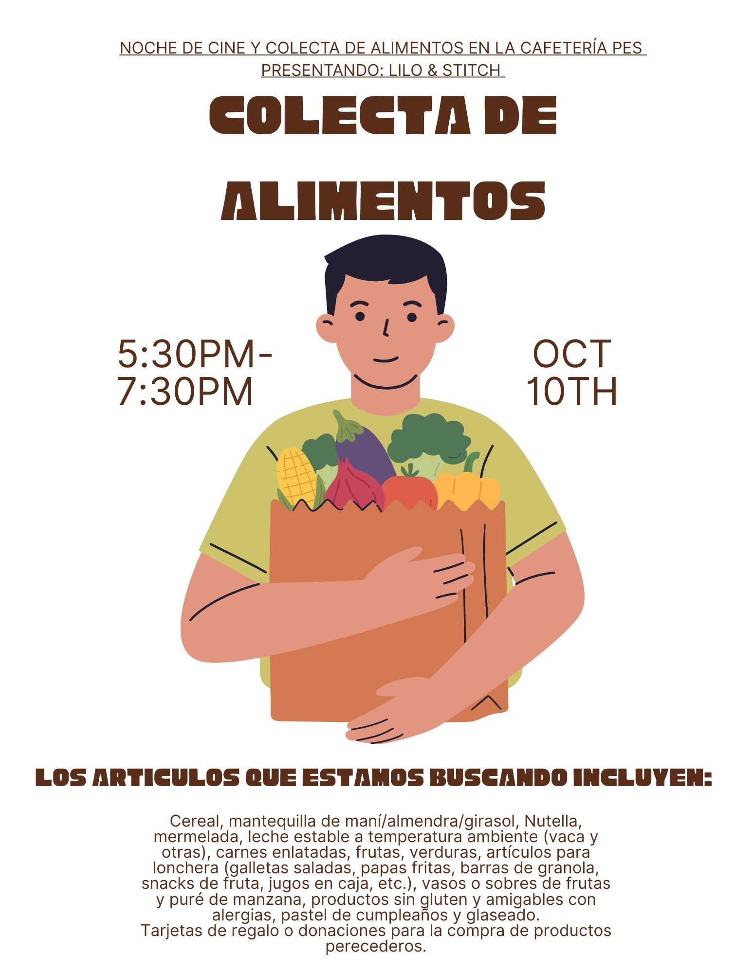 Family Movie Night & Food Drive Flyer (3)