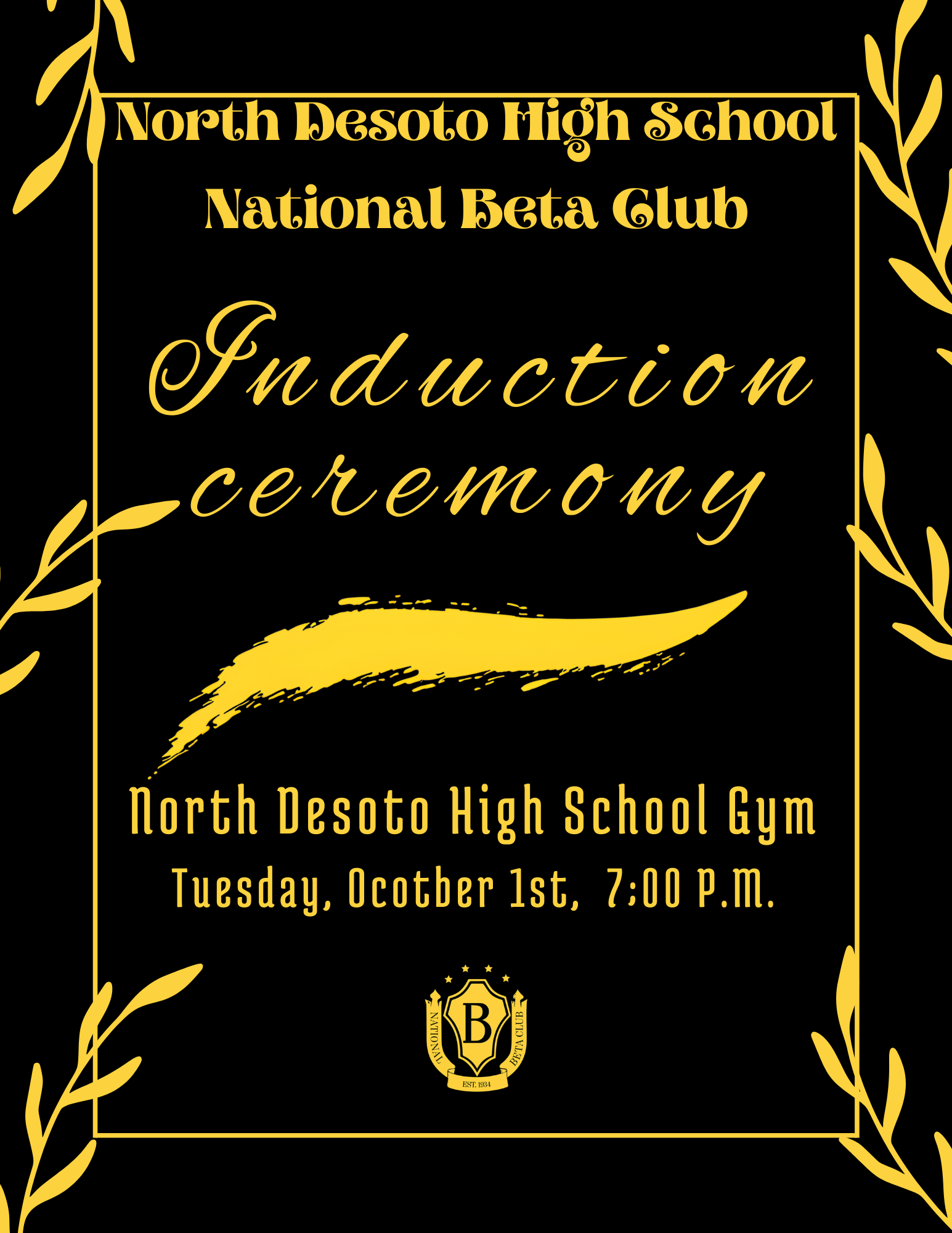 NDHS Beta Induction Ceremony