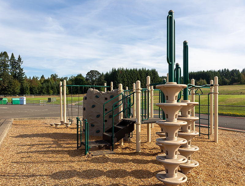 New playground equipment at Tukes Valley Primary