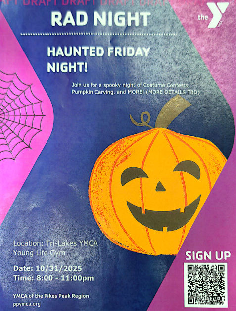Rad Night at the YMCA Haunted Friday Night October 31, 8-11 pm