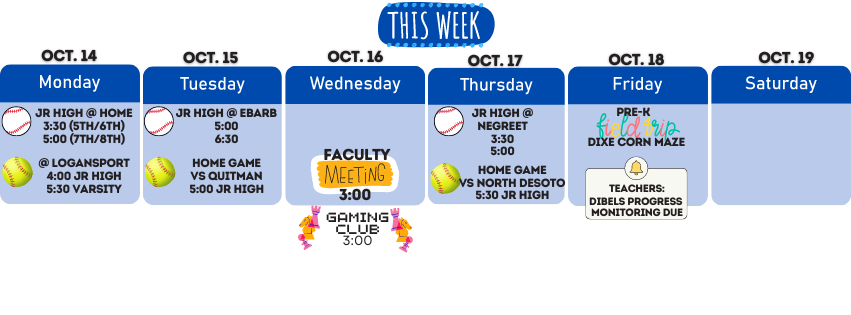 weekly calendar