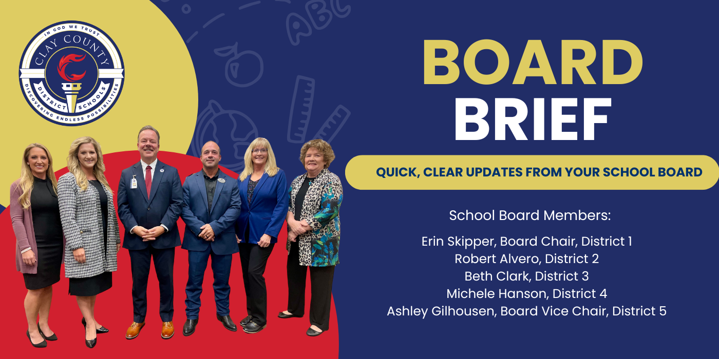 Board Members standing with the superitendent