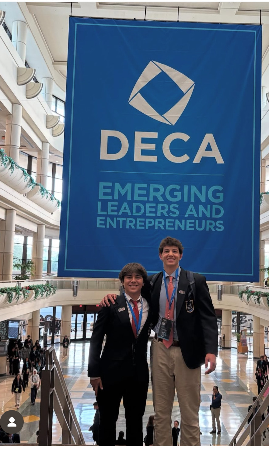 Two students at DECA