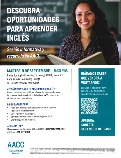 English Class Flyer in Spanish