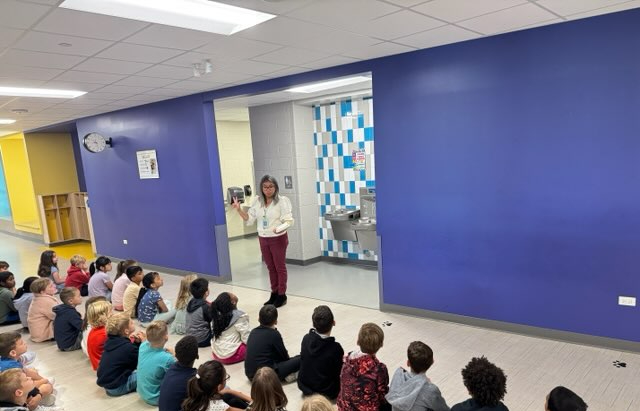 students in hallway
