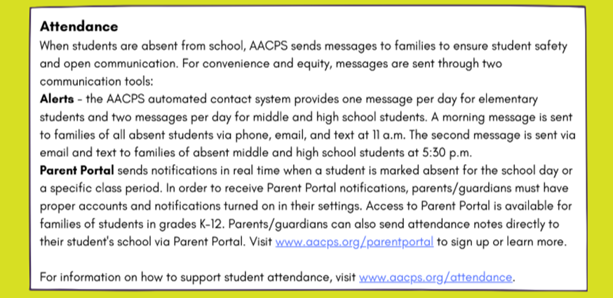 Attendance Information