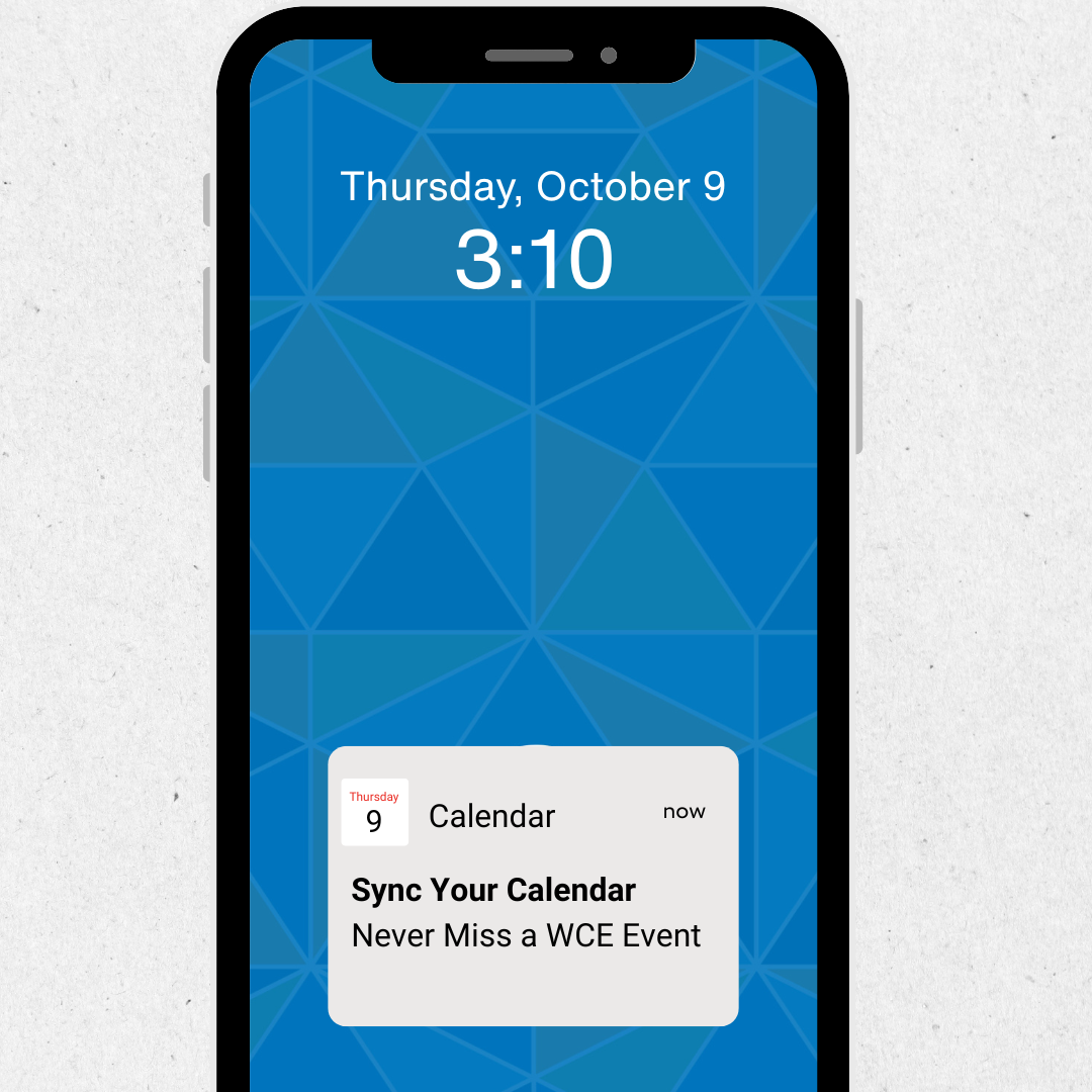 sync your calendar with wce