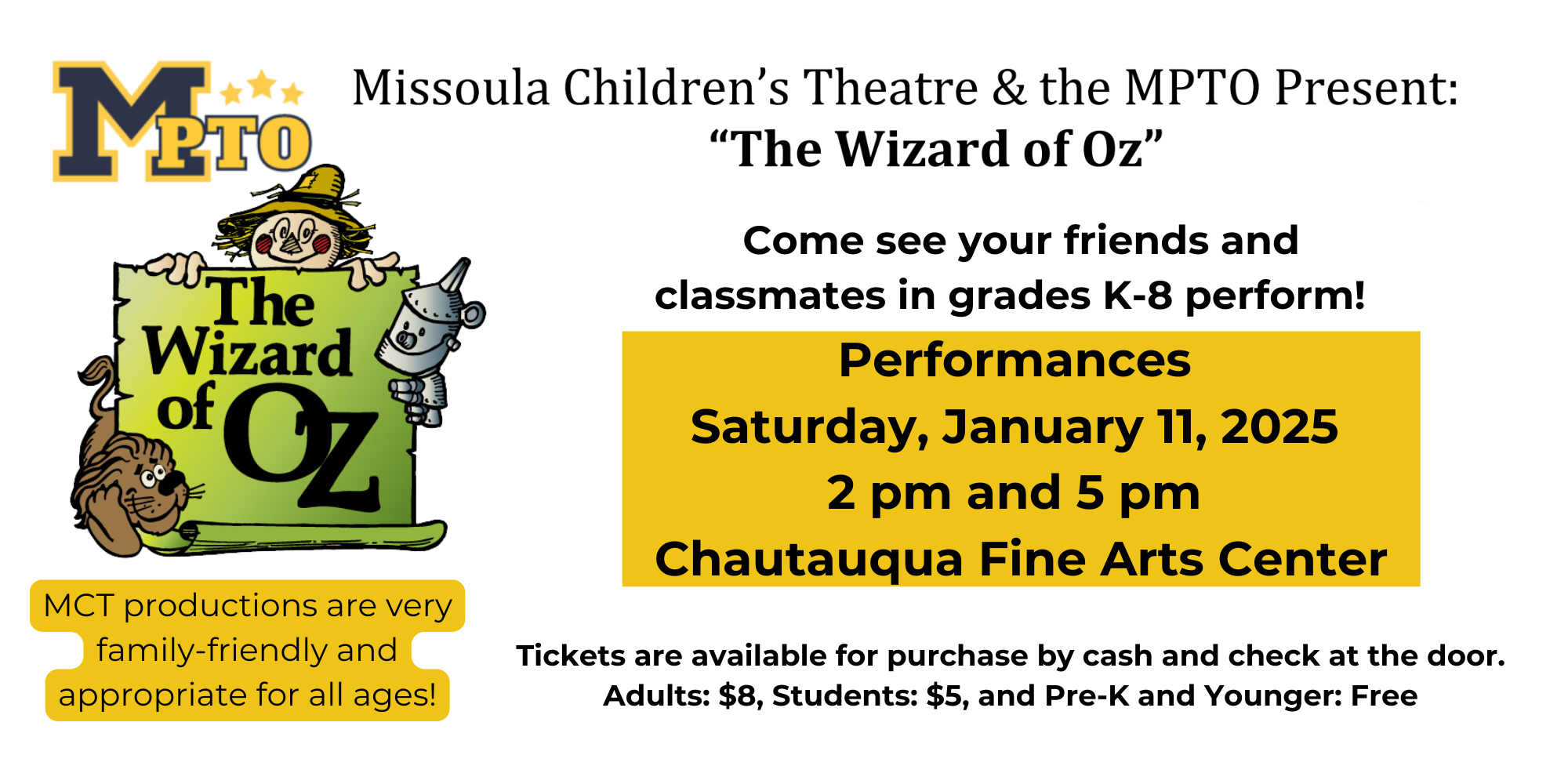 Wizard of Oz Performance Details