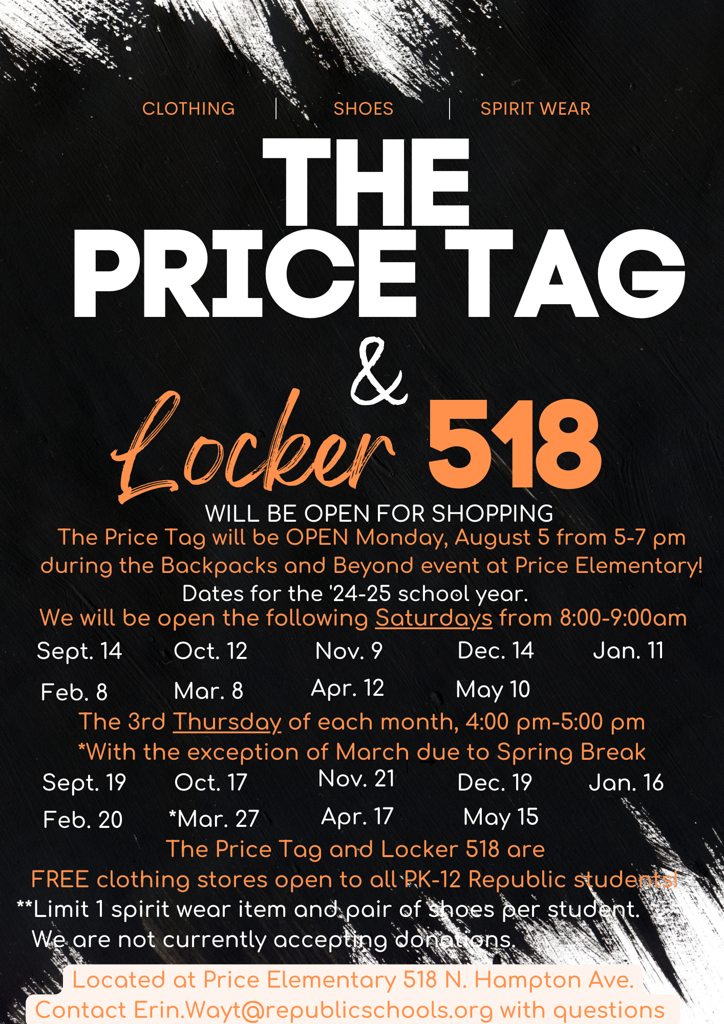 Price Tag & Locker 518 shopping dates