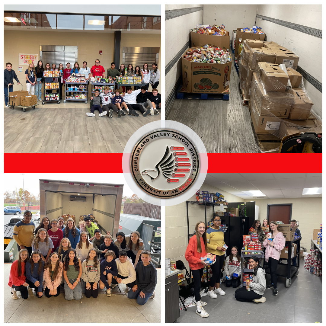 Mountain View Middle School's canned food drive was a success with over 6,000 pounds of food donated!