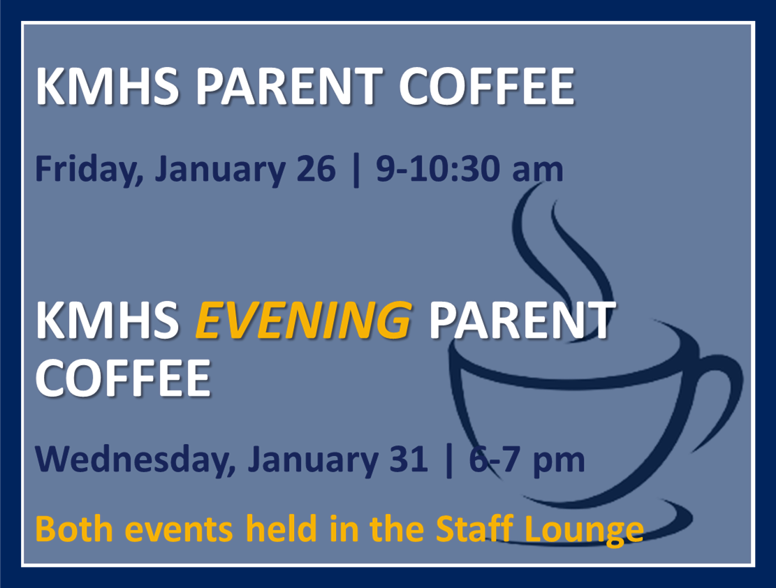 NEW DATES! The topics for this parent coffee are the course selection process, staffing, and student scheduling for next year.