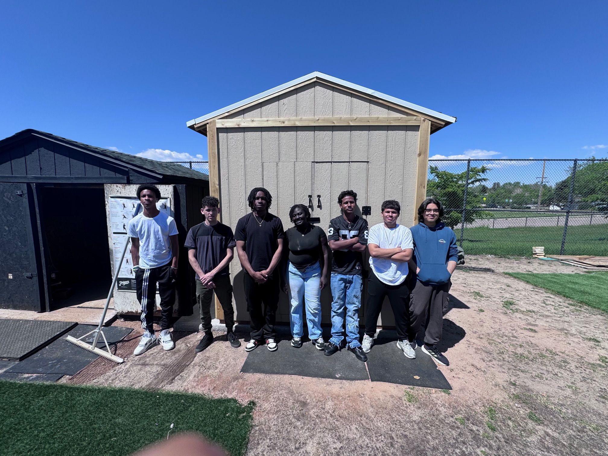 GIC Students with shed