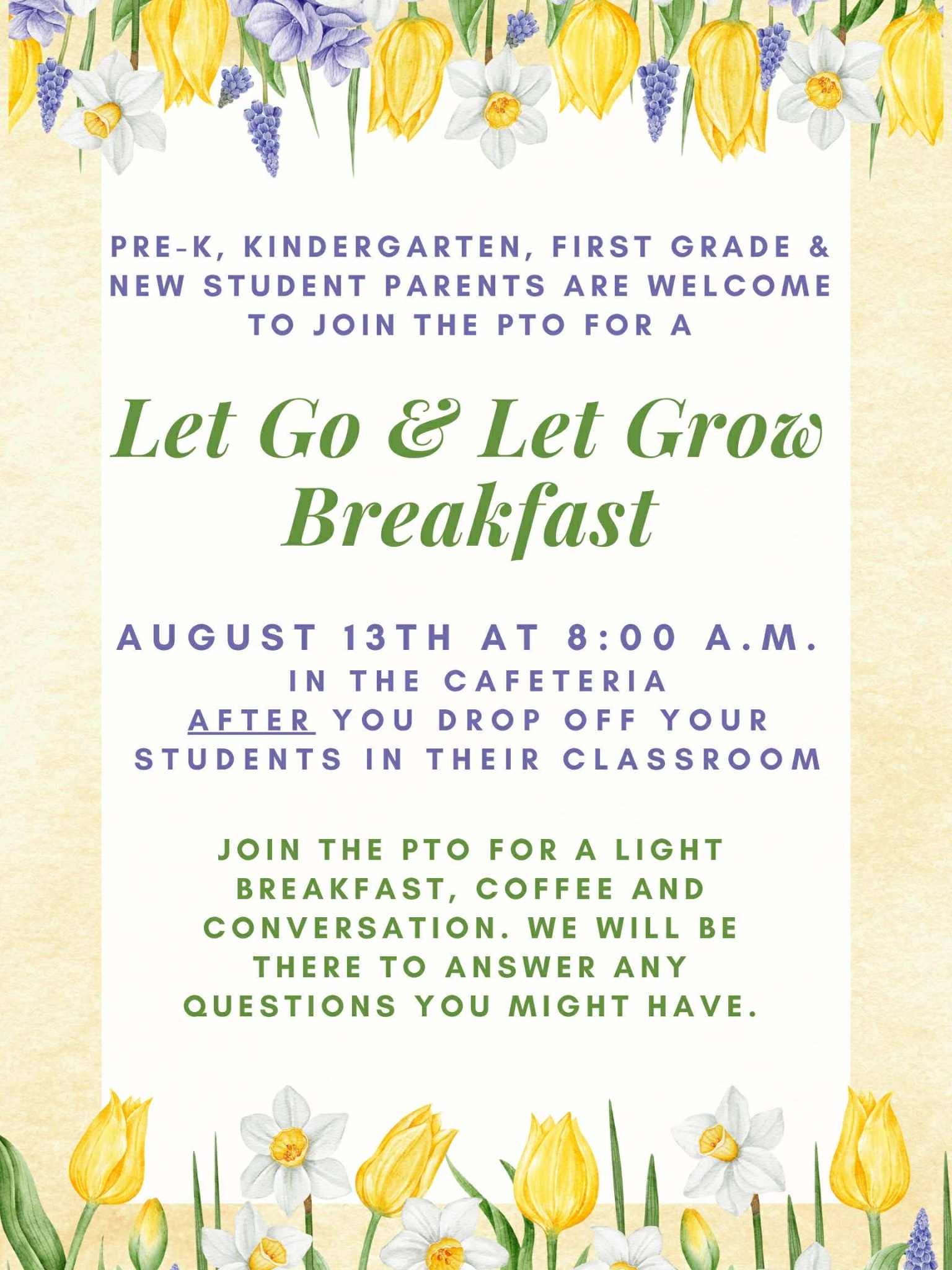 let go & let grow breakfast
