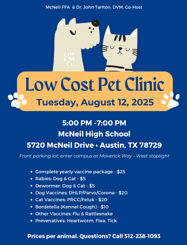 Low Cost Pet Clinic Flyer