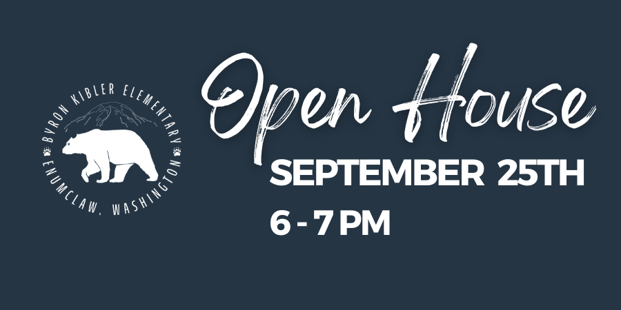 Kibler Open House-Sept. 25th, 6:00-7:00 p.m.