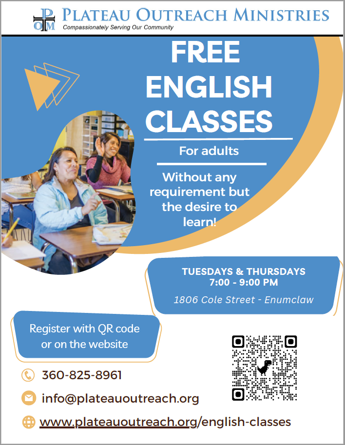 Free English Classes For Adults-English Flyer