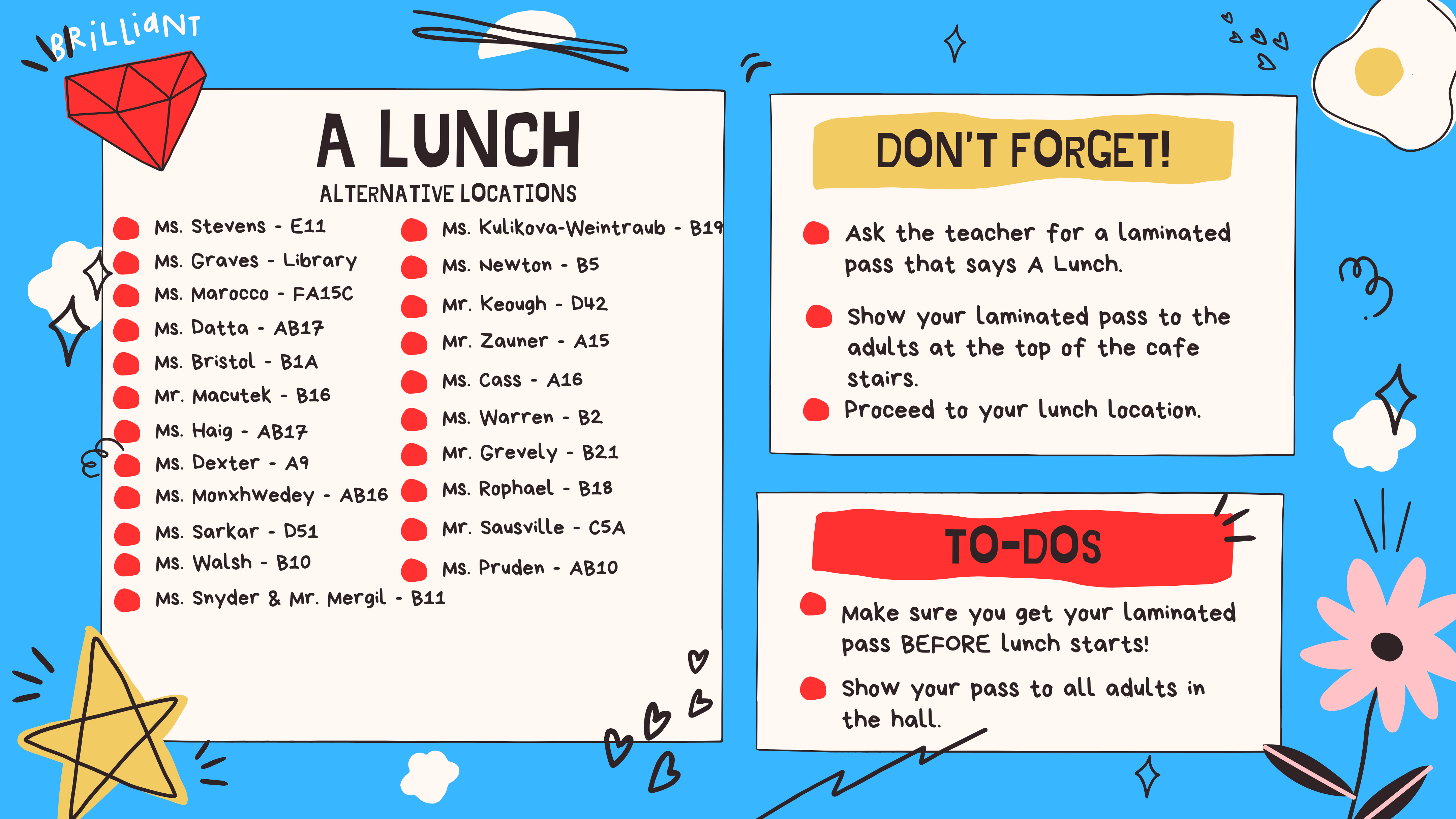 A lunch locations
