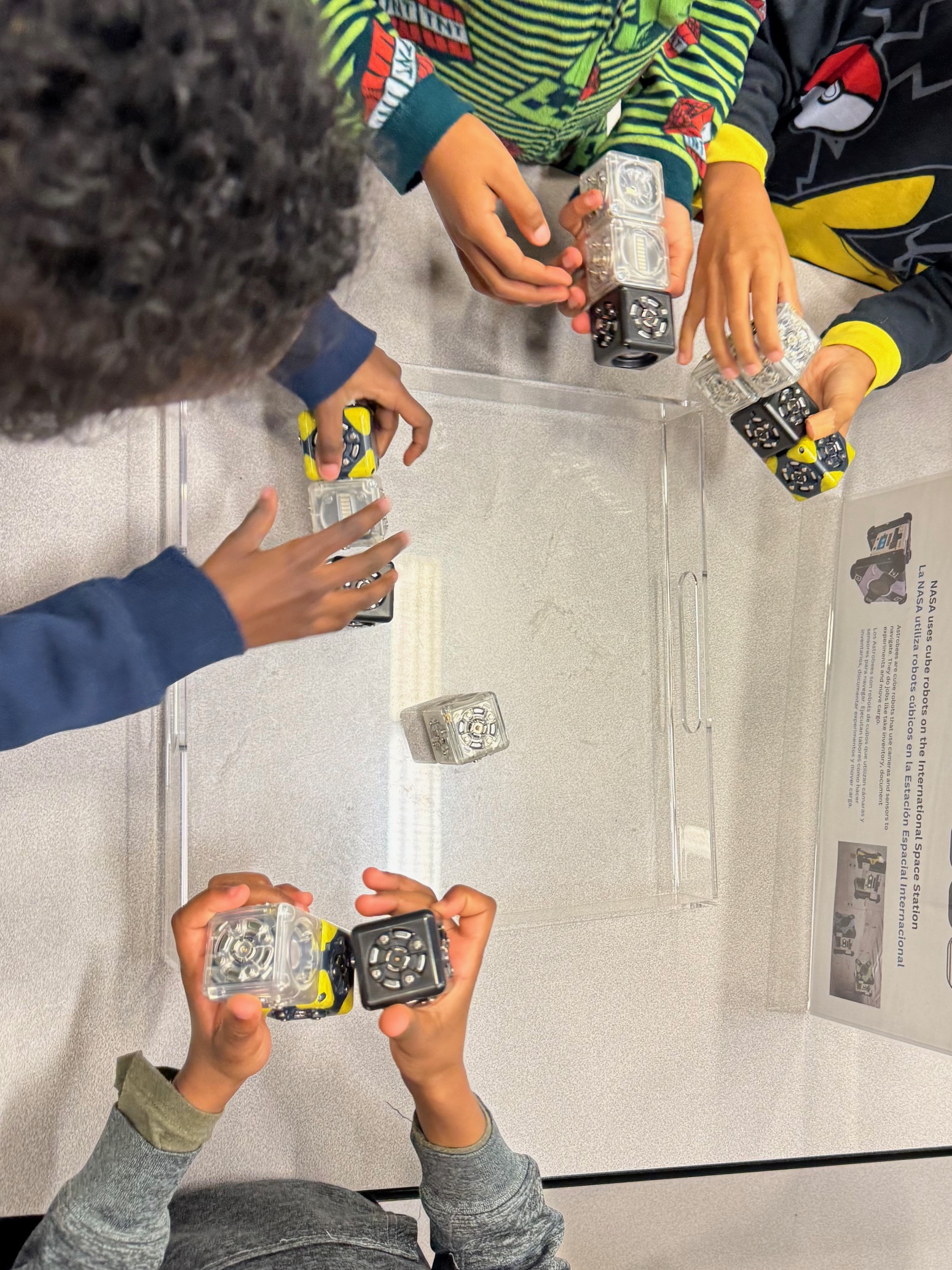 Students doing science.