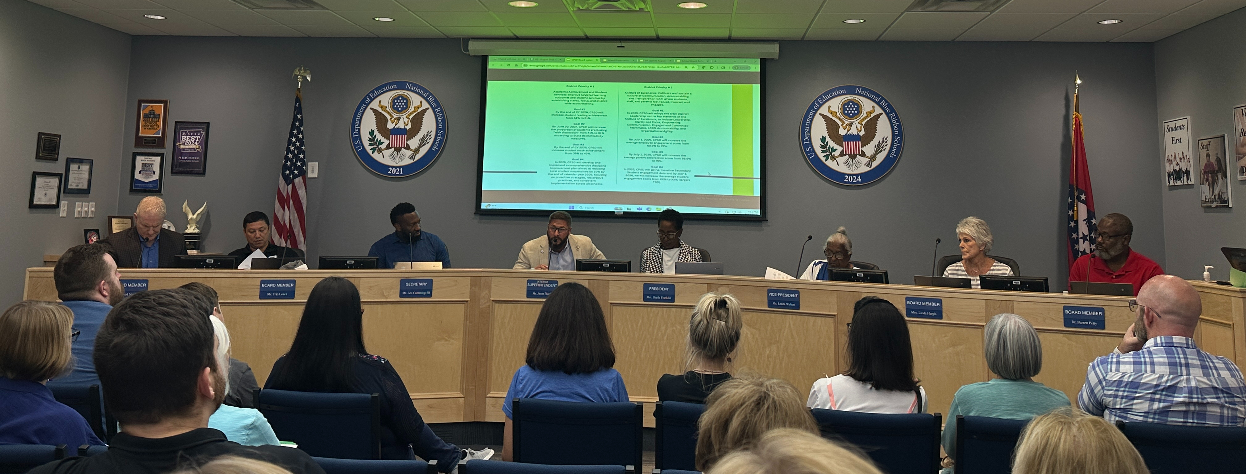 Picture of School Board meeting