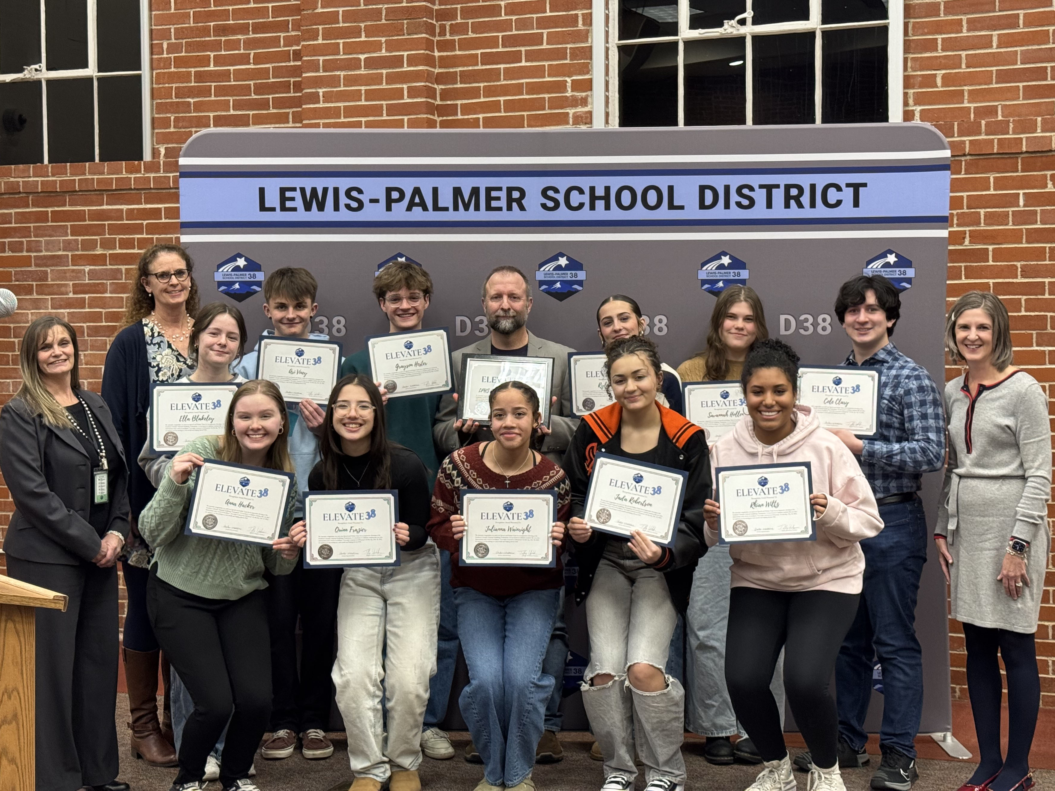 Speech and debate students receive awards at Board meeting.