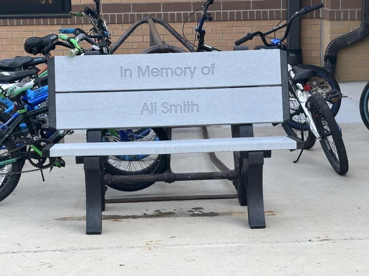 Ali Smith - Memorial Bench at Elementary Entrance