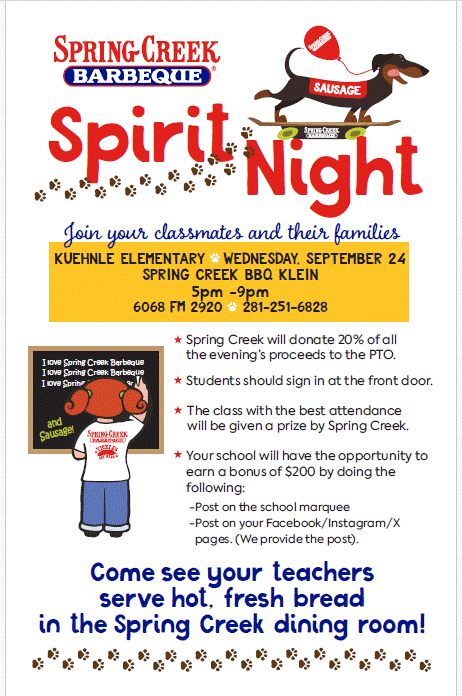 Spring creek BBQ graphic flyer