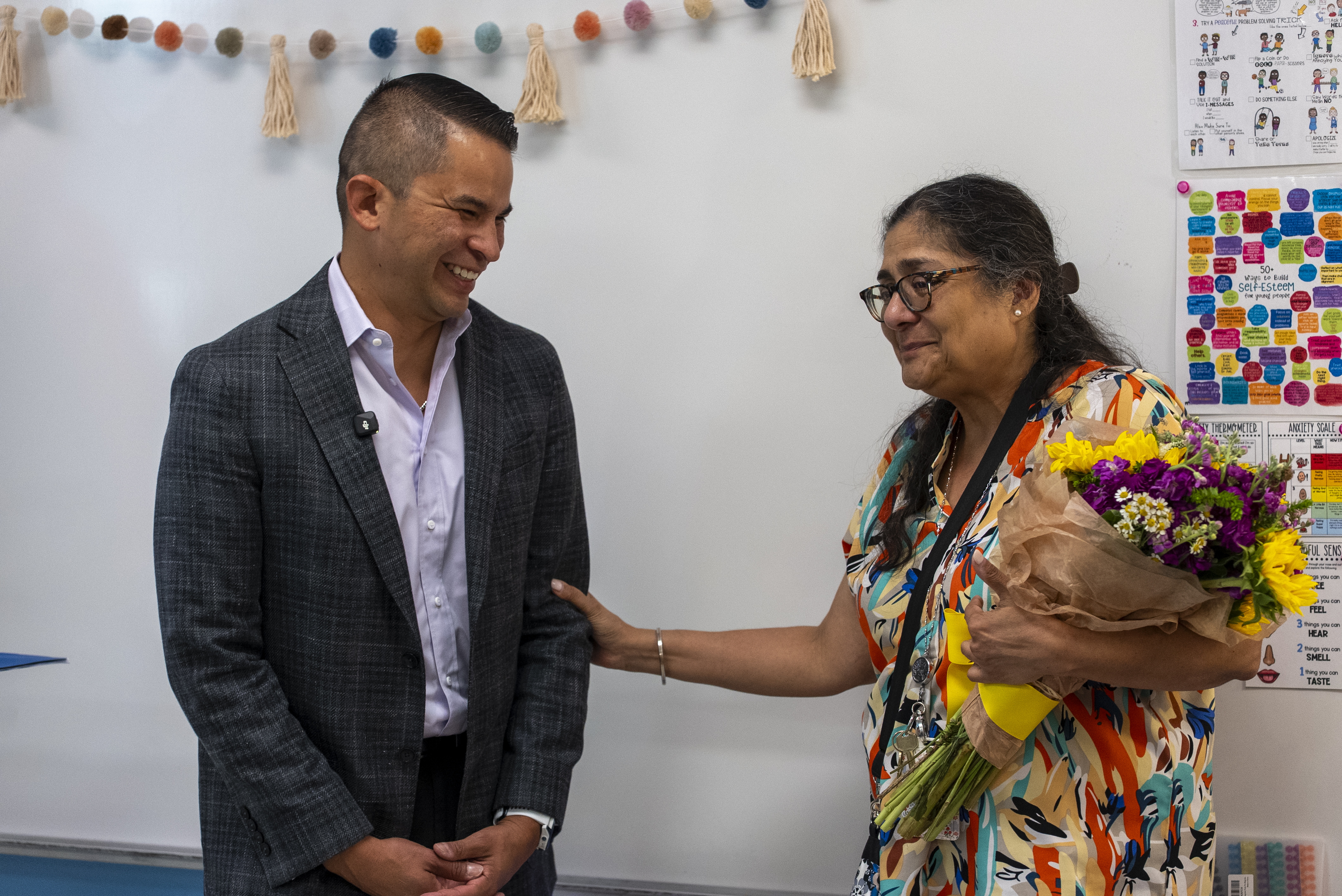 photo Superintendent Segura with Texas Teacher of the Year Pooja Mulgaonker