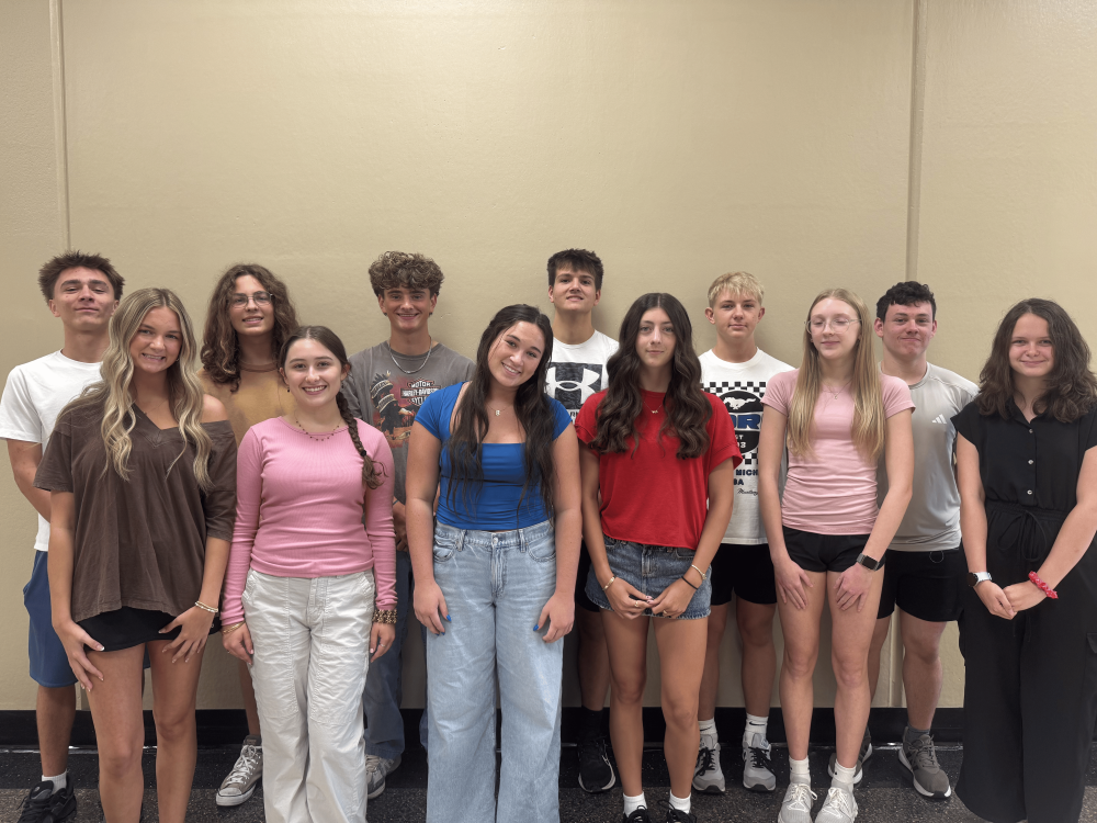 Students standing together