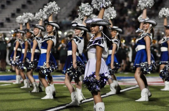 Majestics in action at the first football game.