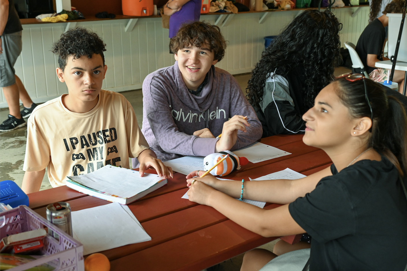 Students at Jericho work on Math