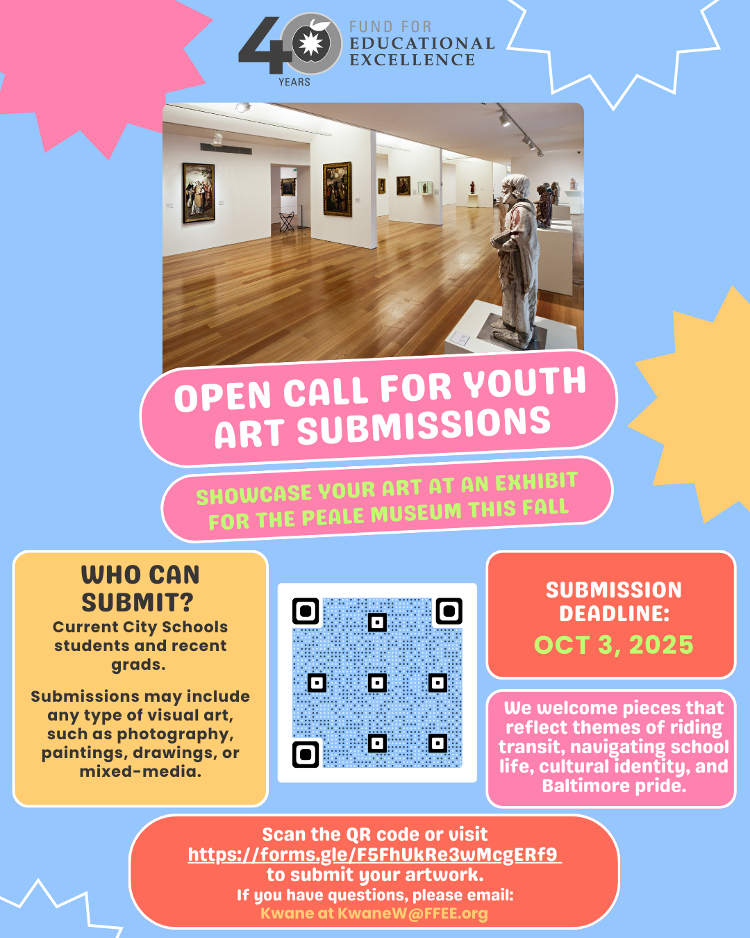 Youth Art Exhibit flyer Fund for Educational Excellence