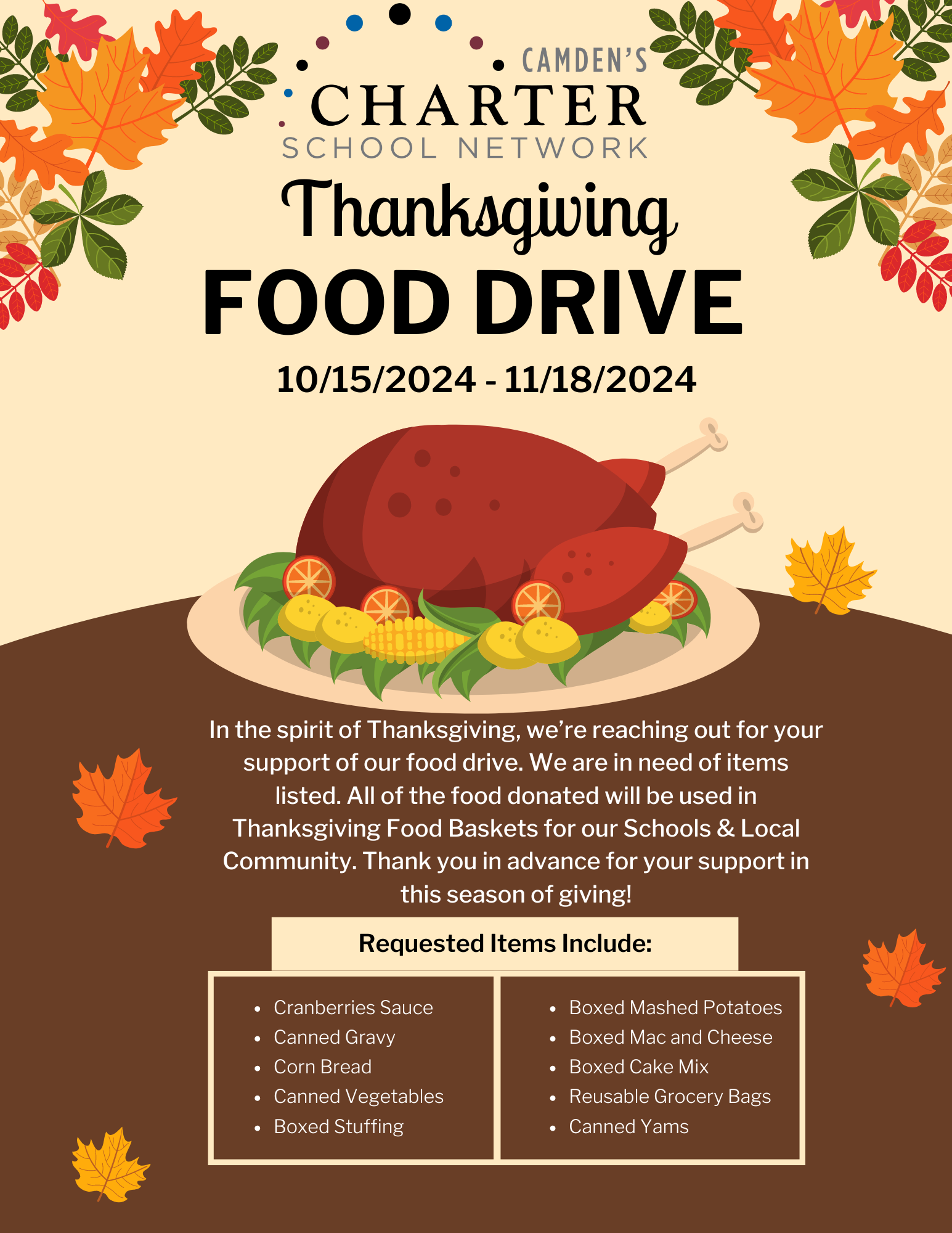 Thanksgiving Food Drive English