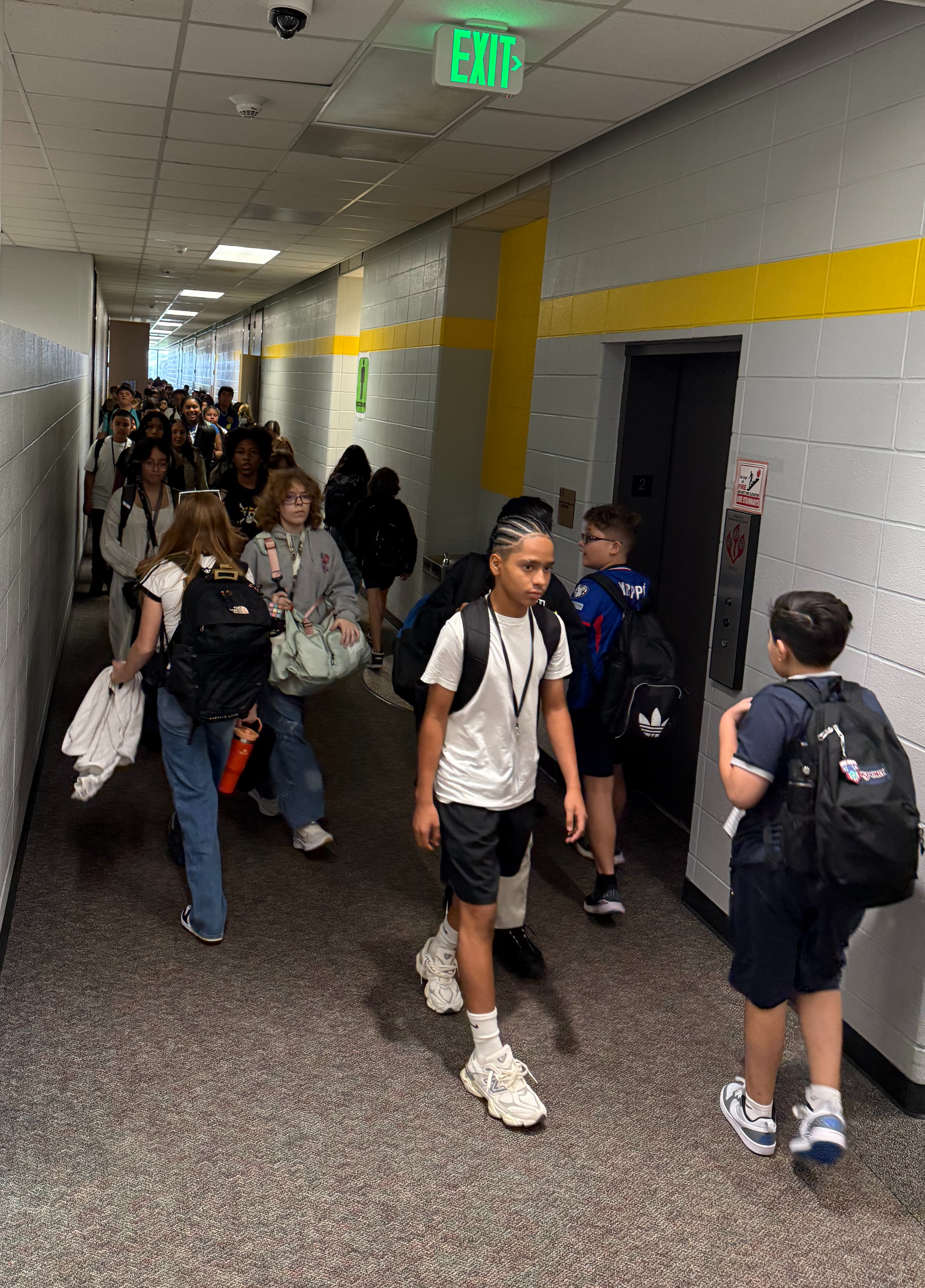 Students walking in halls