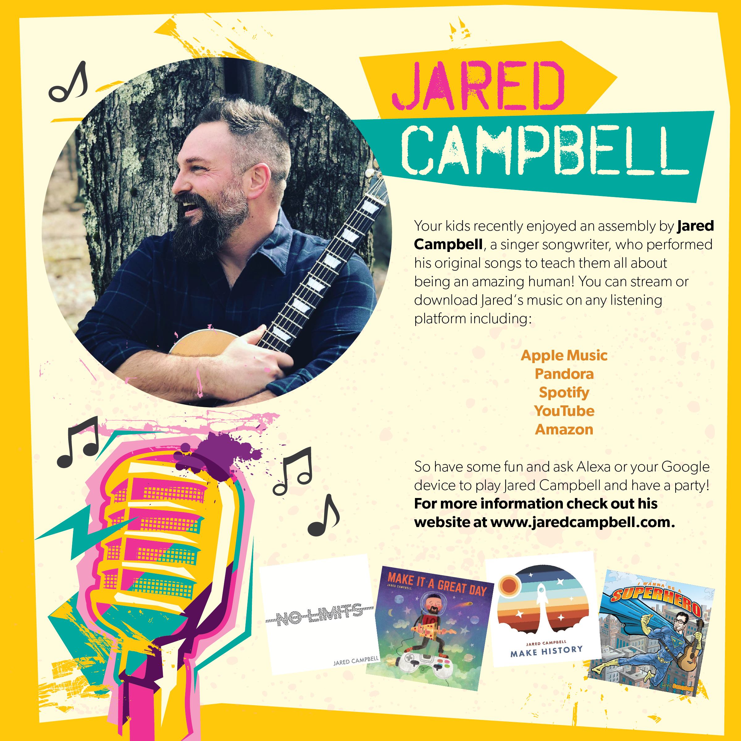 To learn more about Jared Campbell Music, please visit JaredCampbell.com
