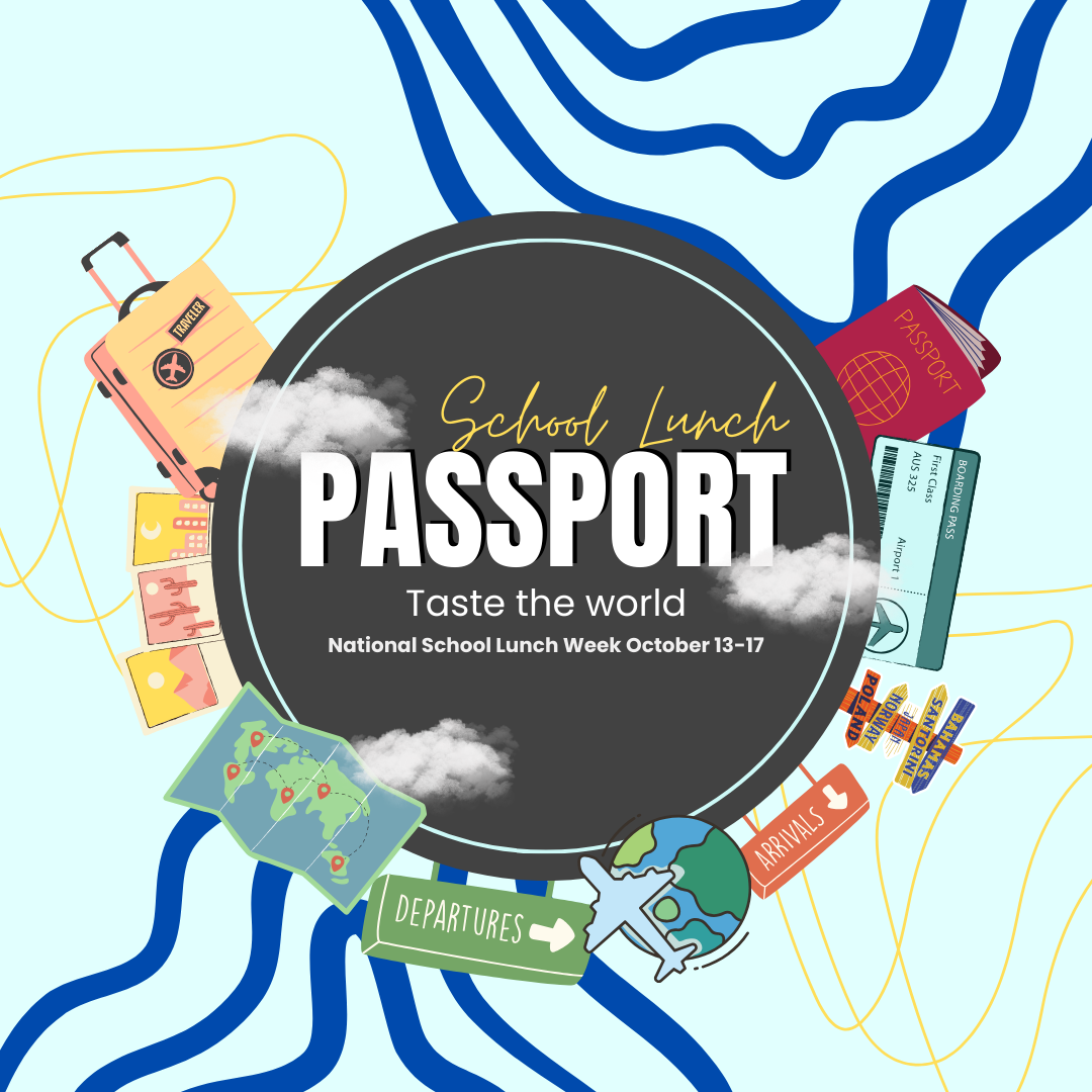 We're rolling out the red carpet for National School Lunch Week, October 13-17, and our taste buds are ready to embark on a culinary world tour at PES! Bon appétit! ✈️