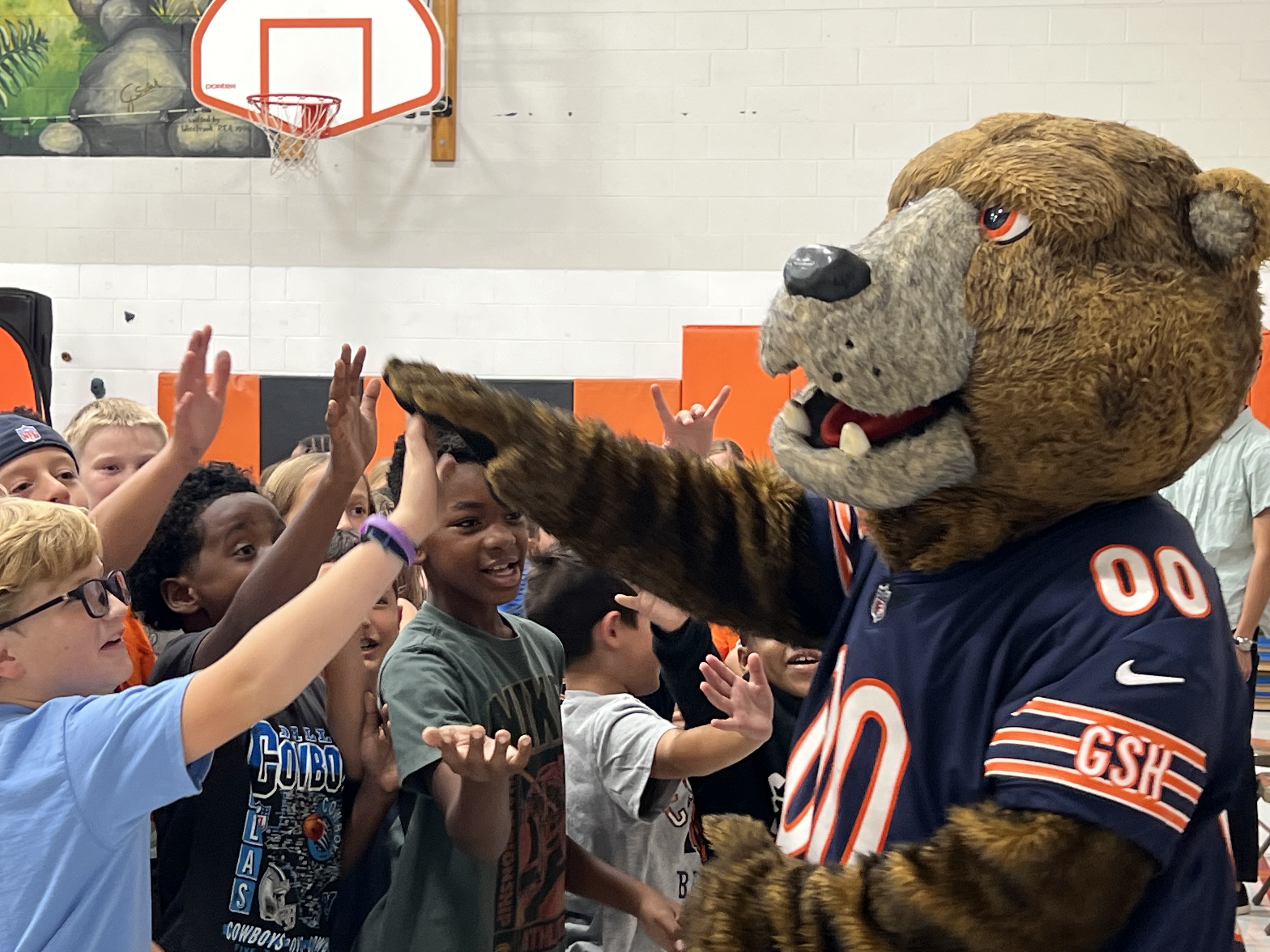 Staley the Bear visits Wiesbrook