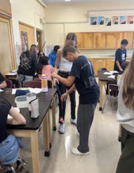 students in science