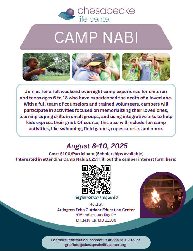 Camp Nabi flyer for June 2025 newsletter