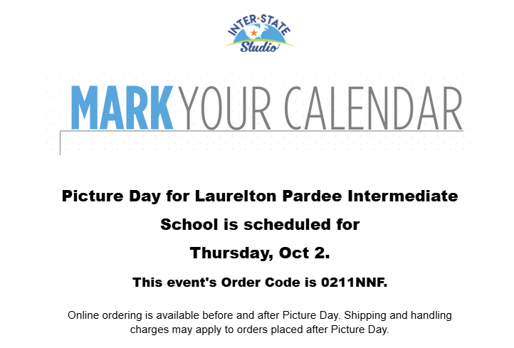 Picture day is 10/2!