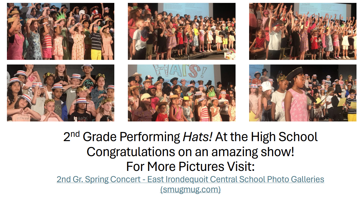 Second Grade Performing Hats! at Eastridge