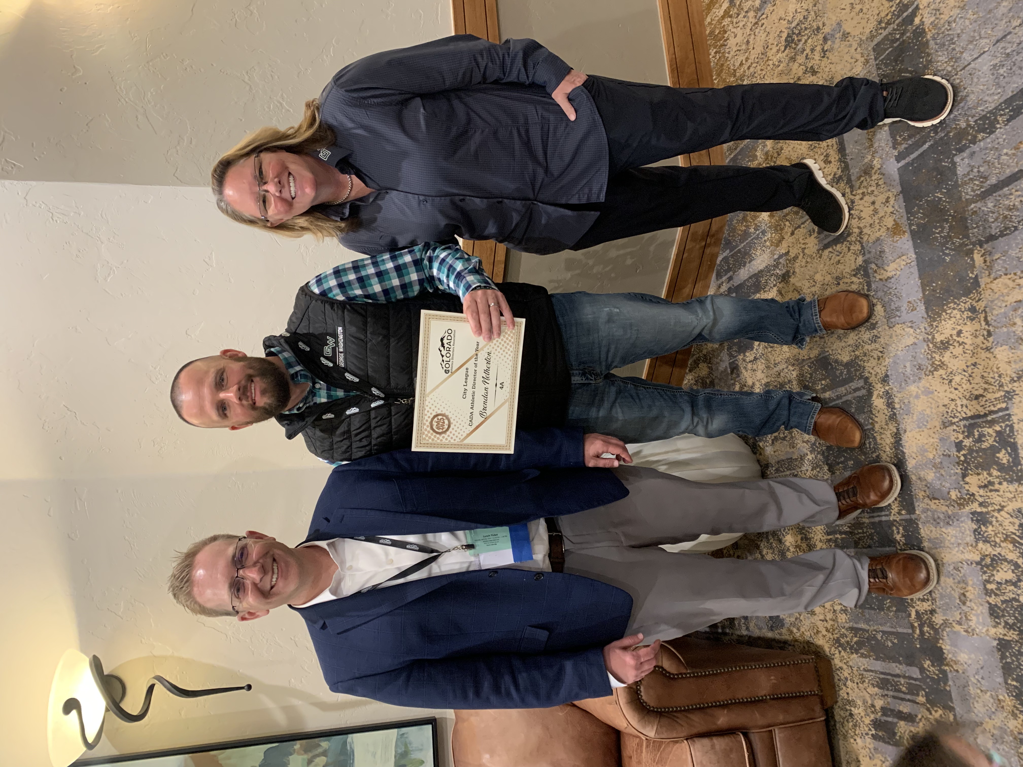 Brendan Netherton receiving CADA award