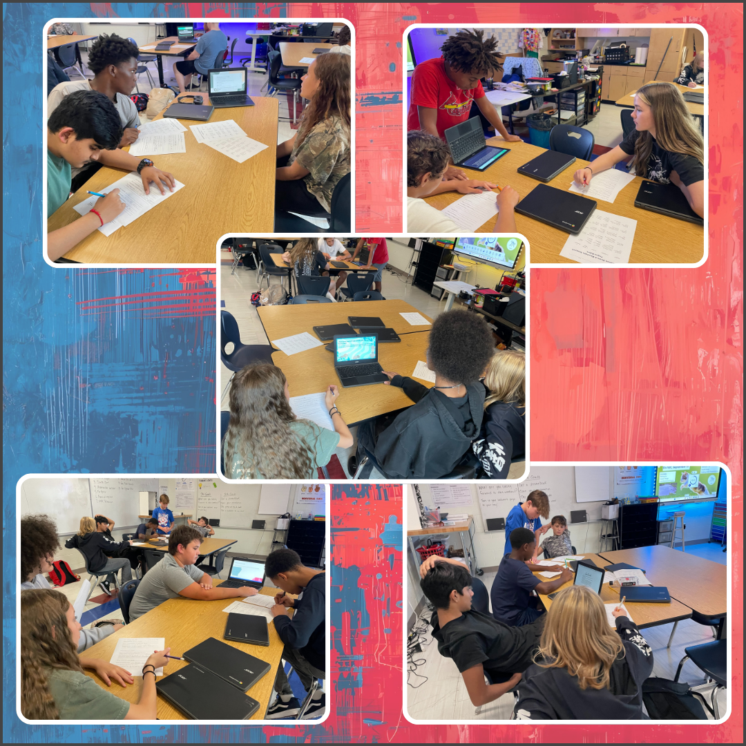 students learning in science