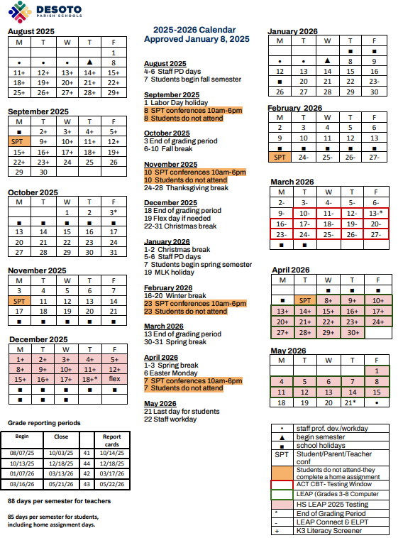 DPSB Calendar