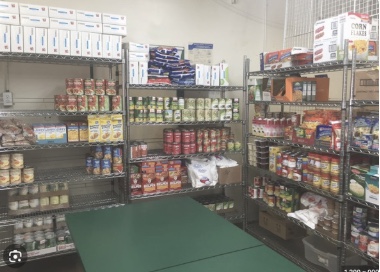 picture of a food pantry with shelves