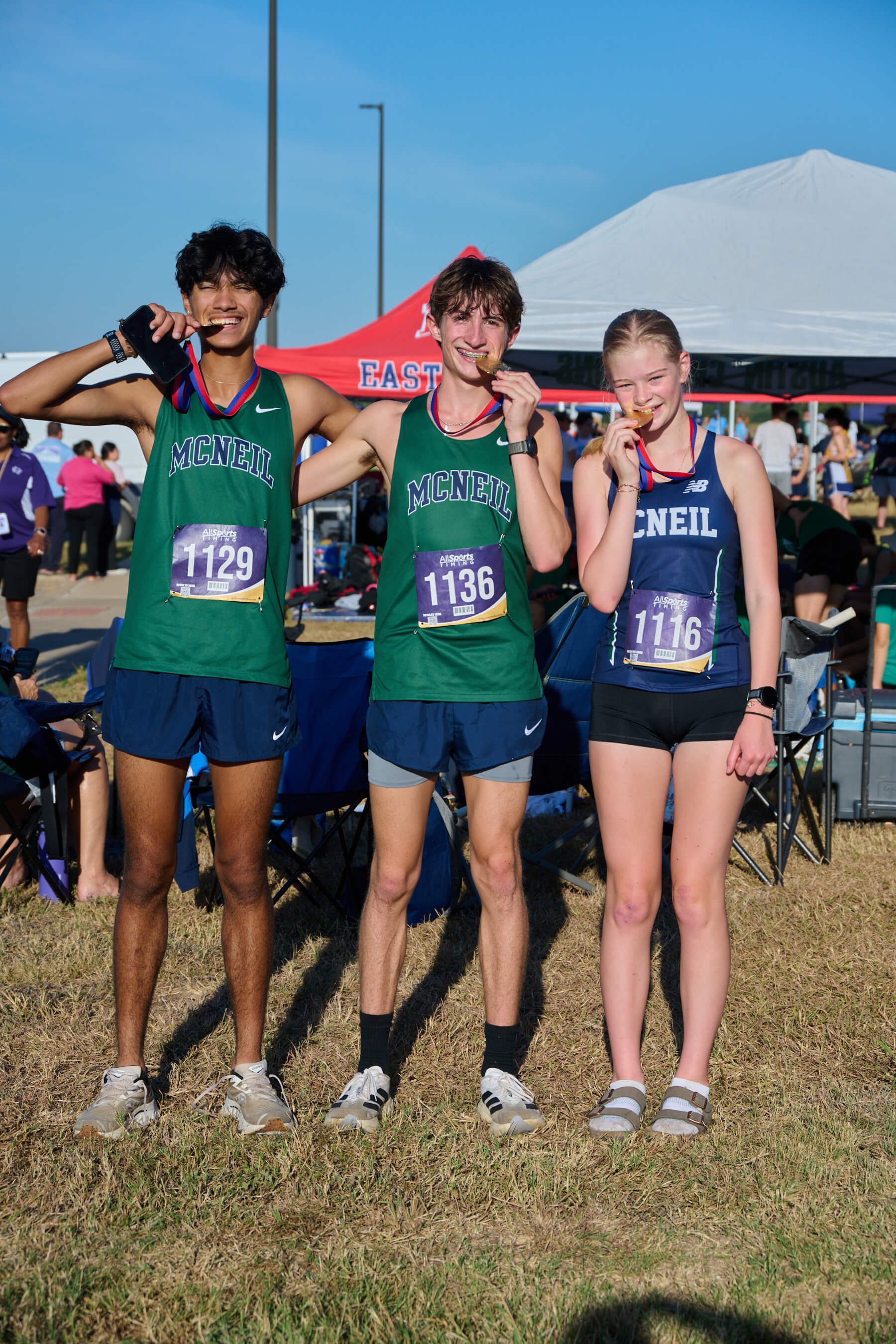 Kevin Garcia, Noah Menchaca, and Justine Pederson medaled over the weekend at the Eastview Cross Country Invitational Meet